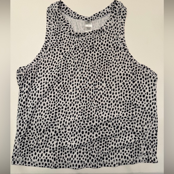 Altar'd State Tops - Altar'd State Black and White Dotted Tank Top